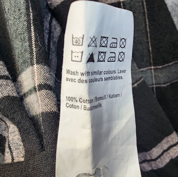 River Island Longsleeve Plaid Flannel Size Large - Picture 9 of 9